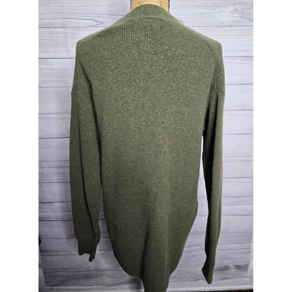 J. Crew Olive Green Long Cardigan Sweater Medium